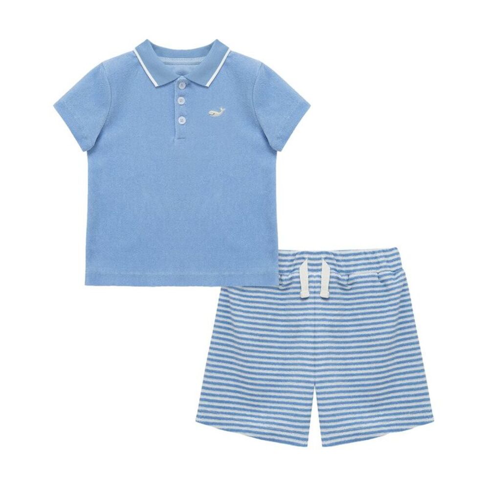 Little Me Boys  Whale Terry Set